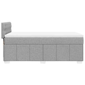 Box spring postel s matrací světle šedá 90x200 cm textil - obrázek 7