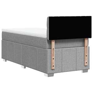 Box spring postel s matrací světle šedá 90x200 cm textil - obrázek 8