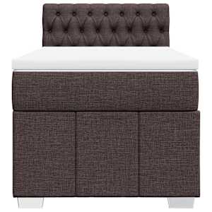 Box spring postel s matrací tmavě hnědá 90x200 cm textil - obrázek 6