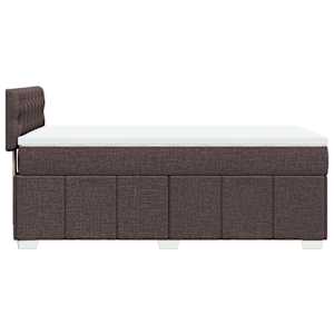 Box spring postel s matrací tmavě hnědá 90x200 cm textil - obrázek 7