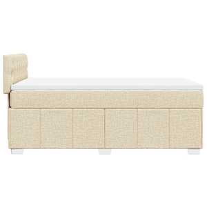 Box spring postel s matrací krémová 90x200 cm textil - obrázek 7
