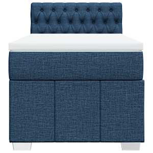 Box spring postel s matrací modrá 90x200 cm textil - obrázek 6