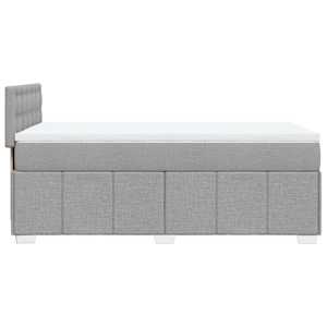Box spring postel s matrací světle šedá 90x200 cm textil - obrázek 7