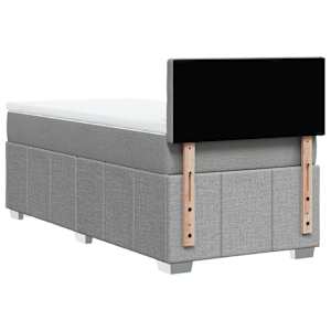 Box spring postel s matrací světle šedá 90x200 cm textil - obrázek 8