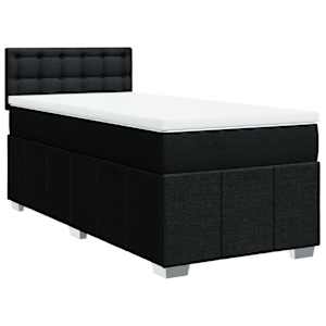Box spring postel s matrací černá 90x200 cm textil - obrázek 3