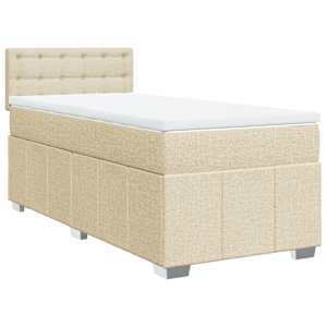Box spring postel s matrací krémová 90x200 cm textil - obrázek 3
