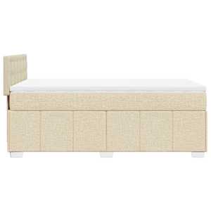 Box spring postel s matrací krémová 90x200 cm textil - obrázek 7