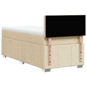 Box spring postel s matrací krémová 90x200 cm textil - obrázek 8