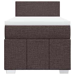 Box spring postel s matrací tmavě hnědá 100 x 200 cm textil - obrázek 6
