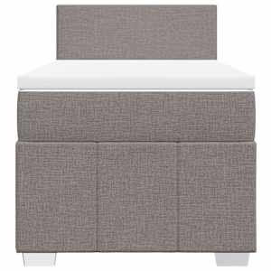 Box spring postel s matrací taupe 100 x 200 cm textil - obrázek 6