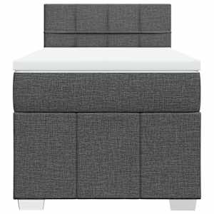 Box spring postel s matrací tmavě šedá 100 x 200 cm textil - obrázek 6