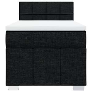 Box spring postel s matrací černá 100 x 200 cm textil - obrázek 6