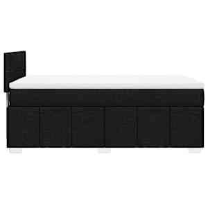 Box spring postel s matrací černá 100 x 200 cm textil - obrázek 7
