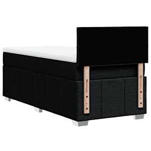 Box spring postel s matrací černá 100 x 200 cm textil - obrázek 8
