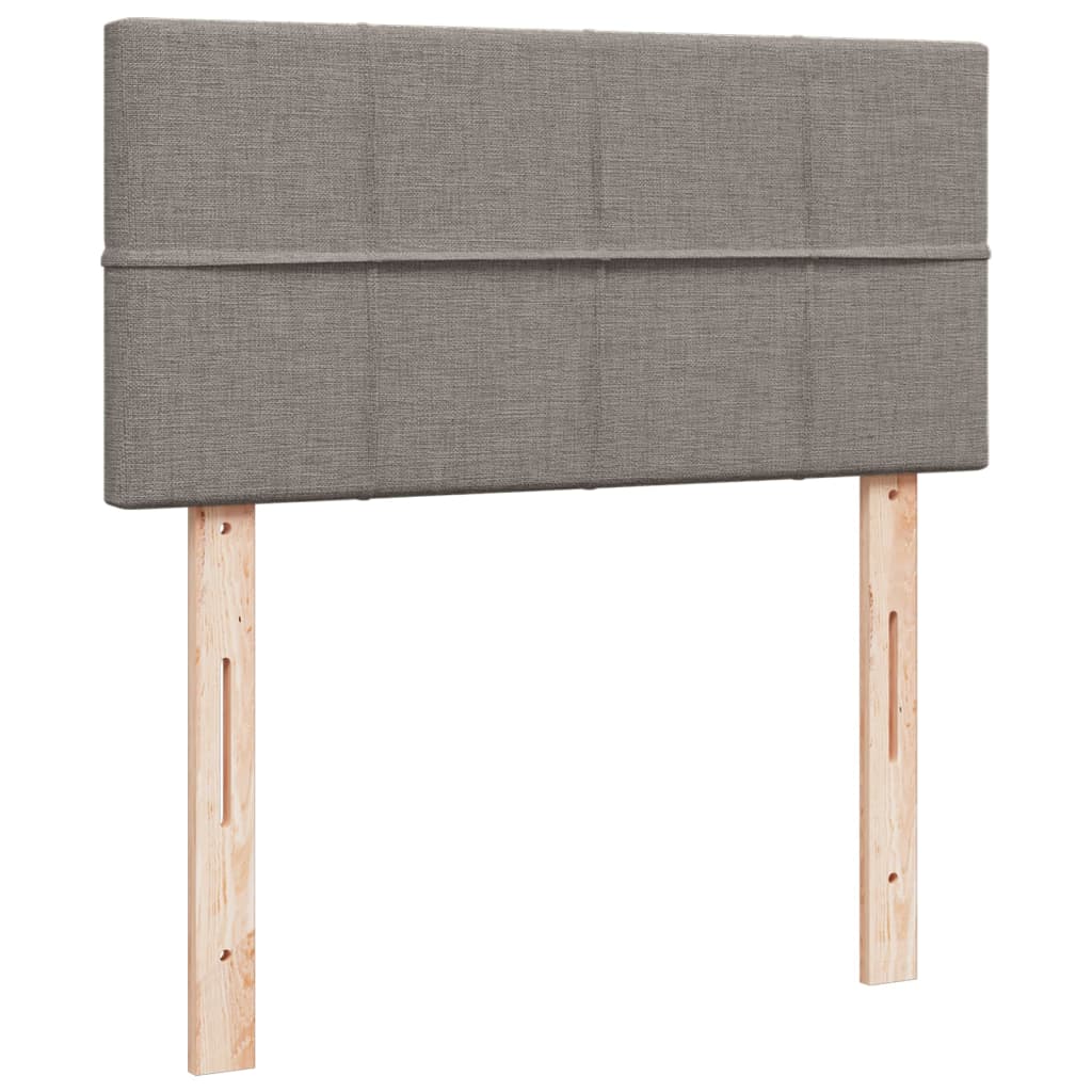 Box spring postel s matrací taupe 100 x 200 cm textil - obrázek 12