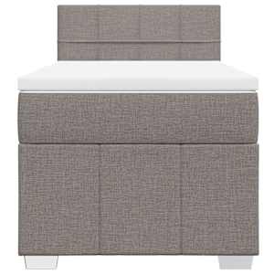 Box spring postel s matrací taupe 100 x 200 cm textil - obrázek 6