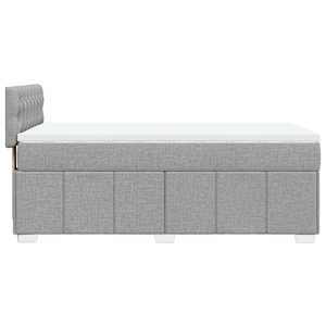 Box spring postel s matrací světle šedý 100 x 200 cm textil - obrázek 7