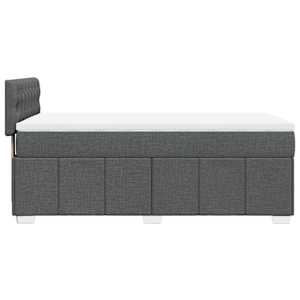 Box spring postel s matrací tmavě šedá 100 x 200 cm textil - obrázek 7