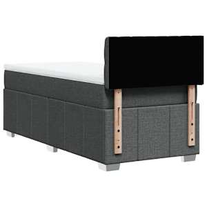 Box spring postel s matrací tmavě šedá 100 x 200 cm textil - obrázek 8
