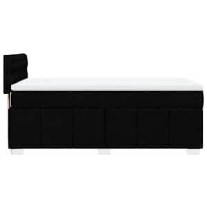 Box spring postel s matrací černá 100 x 200 cm textil - obrázek 7