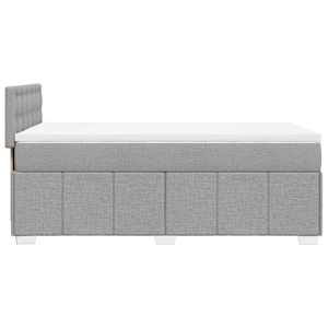 Box spring postel s matrací světle šedý 100 x 200 cm textil - obrázek 7