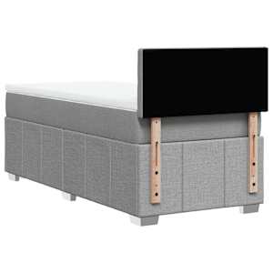 Box spring postel s matrací světle šedý 100 x 200 cm textil - obrázek 8