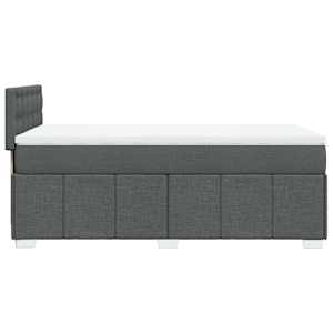 Box spring postel s matrací tmavě šedá 100 x 200 cm textil - obrázek 7