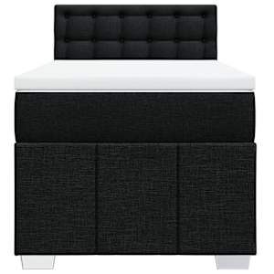 Box spring postel s matrací černá 100 x 200 cm textil - obrázek 6