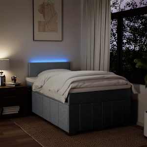 Box spring postel s matrací světle šedá 120x190 cm textil - obrázek 4