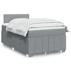Box spring postel s matrací světle šedá 120x190 cm textil - obrázek 1
