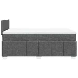 Box spring postel s matrací tmavě šedá 120x190 cm textil - obrázek 7