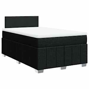 Box spring postel s matrací černá 120x190 cm textil - obrázek 3