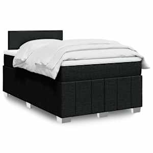 Box spring postel s matrací černá 120x190 cm textil - obrázek 1