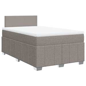 Box spring postel s matrací taupe 120x190 cm textil - obrázek 3