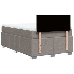 Box spring postel s matrací taupe 120x190 cm textil - obrázek 8