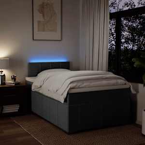 Box spring postel s matrací tmavě šedá 120x190 cm textil - obrázek 4