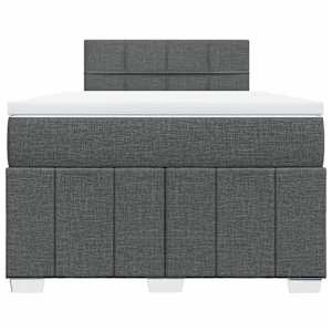 Box spring postel s matrací tmavě šedá 120x190 cm textil - obrázek 6