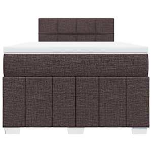 Box spring postel s matrací tmavě hnědá 120x190 cm textil - obrázek 6