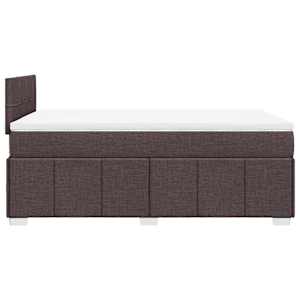 Box spring postel s matrací tmavě hnědá 120x190 cm textil - obrázek 7