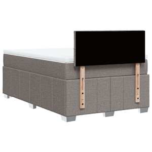 Box spring postel s matrací taupe 120x190 cm textil - obrázek 8