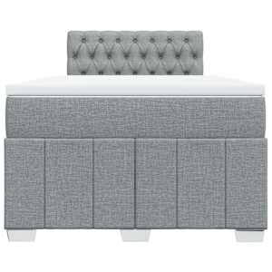 Box spring postel s matrací světle šedá 120x190 cm textil - obrázek 6