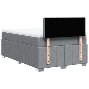 Box spring postel s matrací světle šedá 120x190 cm textil - obrázek 8