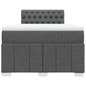 Box spring postel s matrací tmavě šedá 120x190 cm textil - obrázek 6