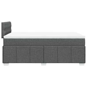 Box spring postel s matrací tmavě šedá 120x190 cm textil - obrázek 7