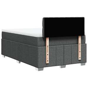 Box spring postel s matrací tmavě šedá 120x190 cm textil - obrázek 8