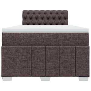 Box spring postel s matrací tmavě hnědá 120x190 cm textil - obrázek 6
