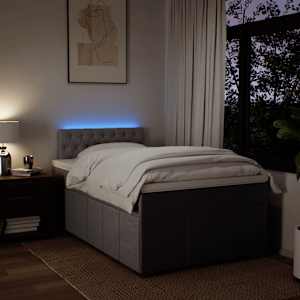 Box spring postel s matrací taupe 120x190 cm textil - obrázek 4
