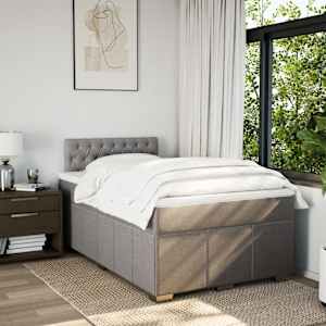 Box spring postel s matrací taupe 120x190 cm textil - obrázek 5