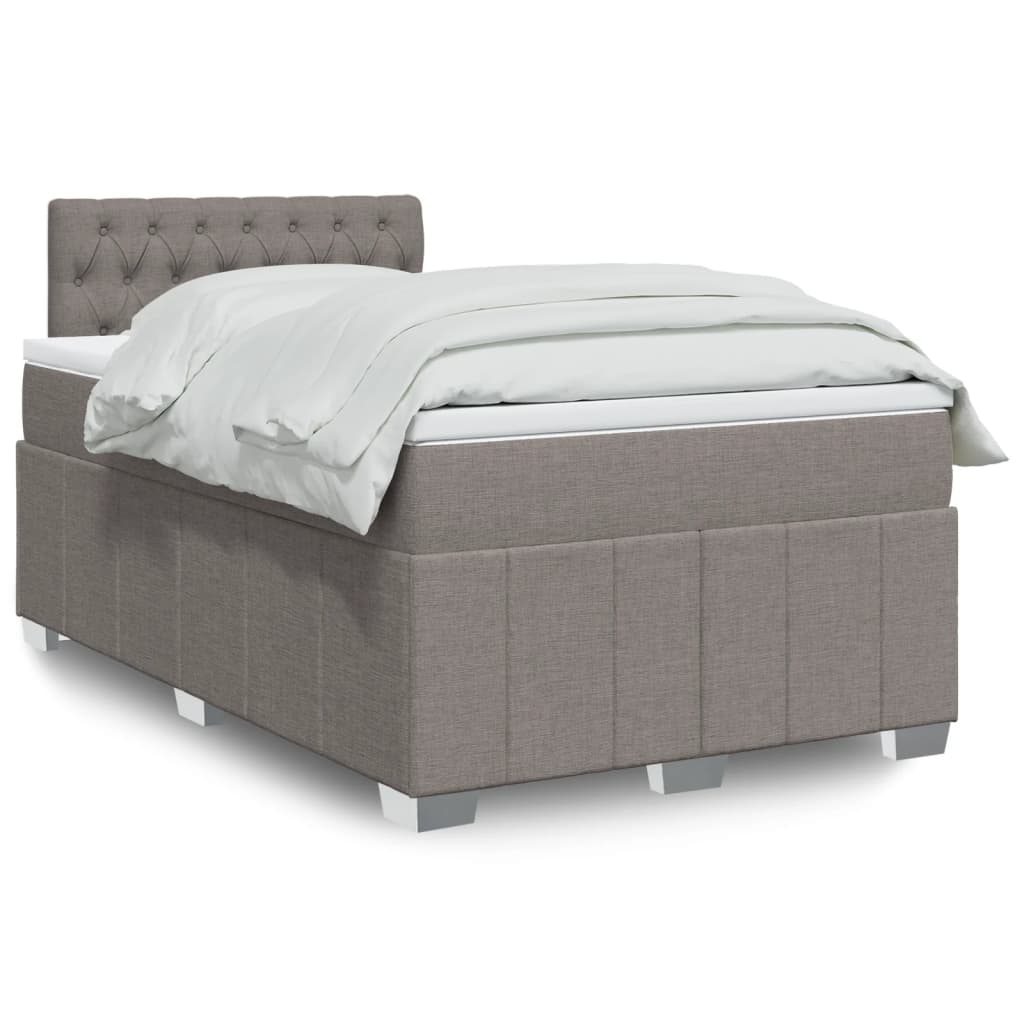 Boxspringbett mit Matratze Taupe 120×190 cm Stoff