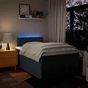 Box spring postel s matrací černá 120x190 cm textil - obrázek 4